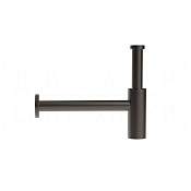 Gessi Сифон для раковины бутылочный G 1 1/4, цвет: black metal brushed PVD 01430#707