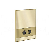 Gessi Perle Rigato Кнопка смыва для инсталляции Geberit, 2 режима, латунь, цвет: brushed brass PVD 56515#727