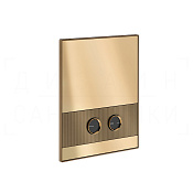 Gessi Perle Rigato Кнопка смыва для инсталляции Geberit, 2 режима, латунь, цвет: coffee bronze PVD 56515#761