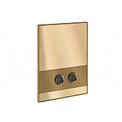 Gessi Perle Rigato Кнопка смыва для инстал. Geberit, 2 режима, латунь, цвет: deep bronze brushed PVD 56515#791