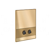 Gessi Perle Rigato Кнопка смыва для инсталляции Tece, 2 реж., латунь, цвет: warm bronze brushed PVD 56517#726