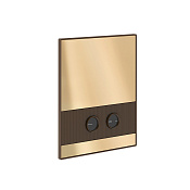 Gessi Perle Rigato Кнопка смыва для инсталляции Tece, 2 режима, латунь, цвет: dark bronze 56517#845