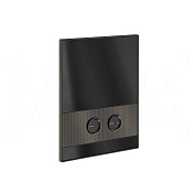 Gessi Perle Rigato Кнопка смыва для инсталляции Viega, 2 реж., латунь, цвет: black metal brushed PVD 56521#707