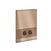 Gessi Perle Rigato Кнопка смыва для инсталляции Viega, 2 режима, латунь, цвет: copper brushed PVD 56521#708