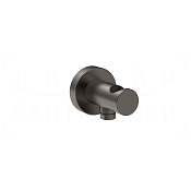 Gessi Sensazioni Шланговое подключение с держателем для душа, цвет: black metal brushed PVD 57161#707