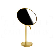 Gessi Perle Косметическое зеркало настольное, 2-х кратное увеличение, цвет: gold brushed 74573#716