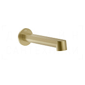 Gessi Ludovica Излив настенный для ванны 19,1 см, цвет: brushed brass PVD 76103#727