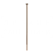 Gessi Ludovica Излив потолочный для раковины, высота под заказ, цвет: copper PVD 76199#030