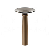 Gessi Ludovica Раковина напольная d50х75h см, выпуск в пол, цвет: coffee bronze brushed PVD 76603#761