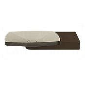 Gessi Jacqueline Раковина подвесная 60х13,5h см, с боковой консолью, цвет: black metal brushed PVD 77614#707