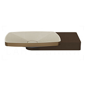 Gessi Jacqueline Раковина подвесная 60х13,5h см, с боковой консолью, цвет: coffee bronze brushed PVD 77614#761
