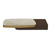 Gessi Jacqueline Раковина подвесная 60х13,5h см, с боковой консолью, цвет: deep bronze brushed PVD 77614#791