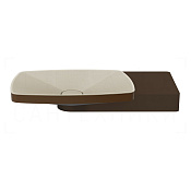 Gessi Jacqueline Раковина подвесная 60х13,5h см, с боковой консолью, цвет: dark bronze 77614#845