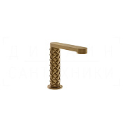 Gessi Pelle Излив отдельностоящий для раковины 12,3 см, цвет: deep bronze brushed PVD 78321#791