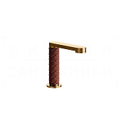 Gessi Pelle Laccetto Излив отдельностоящий для раковины 12,3 см, цвет: red cherry/warm Bronze PVD 78421#430