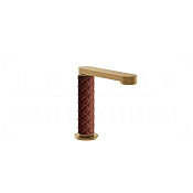 Gessi Pelle Laccetto Излив отдельностоящий для раковины 12,3 см, цвет: red cherry/warm bronze PVD 78421#431