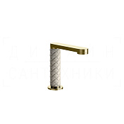 Gessi Pelle Laccetto Излив отдельностоящий для раковины 12,3 см, цвет: creme/brass PVD 78421#434