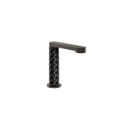Gessi Pelle Laccetto Излив отдельностоящий для раковины 12,3 см, цвет: nero/black metal brushed PVD 78421#440