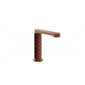 Gessi Pelle Laccetto Излив отдельностоящий для раковины 12,3 см, цвет: red cherry/copper brushed PVD 78421#445
