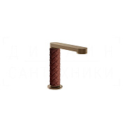 Gessi Pelle Laccetto Излив отдельностоящий для раковины 12,3 см, цвет: red cherry/coffee bronze PVD 78421#447