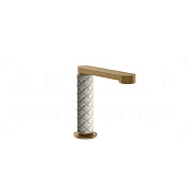 Gessi Pelle Laccetto Излив отдельностоящий для раковины 12,3 см, цвет: creme/deep bronze brushed PVD 78421#448