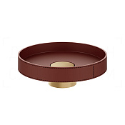Gessi Pelle Раковина чаша d50х17,5h см, без перелива, цвет: red cherry/warm bronze brushed PVD 78601#431