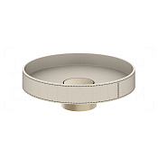 Gessi Pelle Раковина чаша d50х17,5h см, без перелива, цвет: creme/finox brushed nickel 78601#432