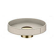 Gessi Pelle Раковина чаша d50х17,5h см, без перелива, цвет: creme/brass PVD 78601#434