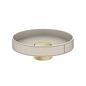 Gessi Pelle Раковина чаша d50х17,5h см, без перелива, цвет: creme/brushed brass PVD 78601#435
