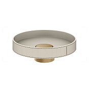 Gessi Pelle Раковина чаша d50х17,5h см, без перелива, цвет: creme/deep bronze brushed PVD 78601#448