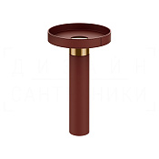 Gessi Pelle Раковина напольная d50х91,7h см, выпуск в пол, цвет: red cherry/warm Bronze PVD 78607#430