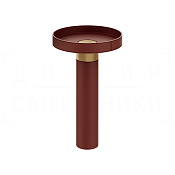 Gessi Pelle Раковина напольная d50х91,7h см, выпуск в пол, цвет: red cherry/warm bronze brushed PVD 78607#431
