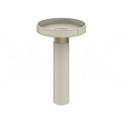 Gessi Pelle Раковина напольная d50х91,7h см, выпуск в пол, цвет: creme/finox brushed nickel 78607#432