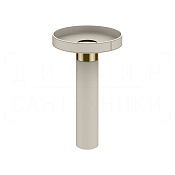 Gessi Pelle Раковина напольная d50х91,7h см, выпуск в пол, цвет: creme/brass PVD 78607#434