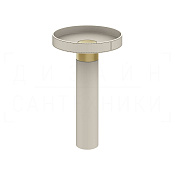 Gessi Pelle Раковина напольная d50х91,7h см, выпуск в пол, цвет: creme/brushed brass PVD 78607#435