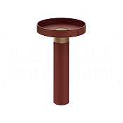 Gessi Pelle Раковина напольная d50х91,7h см, выпуск в пол, цвет: red cherry/copper brushed PVD 78607#445