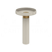 Gessi Pelle Раковина напольная d50х91,7h см, выпуск в пол, цвет: creme/deep bronze brushed PVD 78607#448