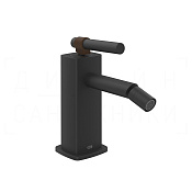 Gessi Jacqueline Смеситель для биде, с донным клапаном, излив 11,6 см, цвет: matte black 77067#299
