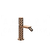 Gessi Pelle Tresse Смеситель для биде, с донным клапаном, излив 10,9 см, цвет: copper PVD 78067#030