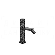 Gessi Pelle Tresse Смеситель для биде, без донного клапана, излив 10,9 см, цвет: black metal PVD 78068#706