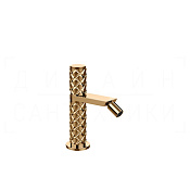 Gessi Pelle Tresse Смеситель для биде, без донного клапана, излив 10,9 см, цвет: warm bronze PVD 78068#735