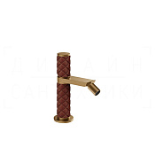 Gessi Pelle Tresse Смеситель для биде, с д/к, излив 10,9 см, цвет: red cherry/warm bronze brushed 78267#431