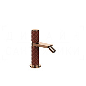 Gessi Pelle Tresse Смеситель для биде, с донным клапаном, излив 10,9 см, цвет: red cherry/copper PVD 78267#444