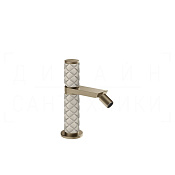Gessi Pelle Tresse Смеситель для биде, без д/к, излив 10,9 см, цвет: creme/finox brushed nickel 78268#432
