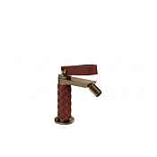 Gessi Pelle Laccetto Смеситель для биде, с д/к, излив 10,9 см, цвет: red cherry/coffee bronze PVD 78467#447