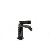 Gessi Pelle Laccetto Смеситель для биде, без д/к, излив 10,9 см, цвет: nero/black metal brushed PVD 78468#440