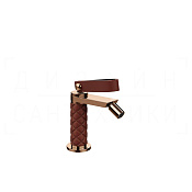 Gessi Pelle Laccetto Смеситель для биде, без дон. кл., излив 10,9 см, цвет: red cherry/copper PVD 78468#444