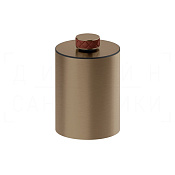 Gessi Pelle Корзина для мусора напольная 6 л, с крышкой, цвет: red cherry/coffee bronze brushed PVD 78690#447
