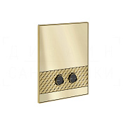 Gessi Pelle Кнопка смыва для инсталляции Geberit, 2 режима, латунь, цвет: brushed brass PVD 78811#727