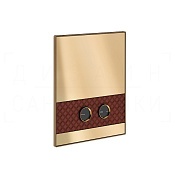 Gessi Pelle Кнопка смыва для инсталляции Tece, 2 режима, латунь, цвет: red cherry/coffee bronze PVD 78917#447